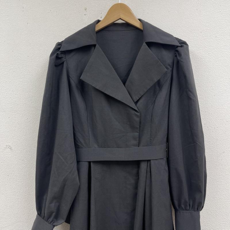 ハレ HARE ワンピース ロングスカート アウターライク チェック ワンピース シャドーチェック柄 デザイン hal07033cf FREE チャコールグレー / チャコールグレー / レディース USED 古着 中古 50166861