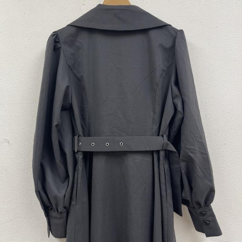 ハレ HARE ワンピース ロングスカート アウターライク チェック ワンピース シャドーチェック柄 デザイン hal07033cf FREE チャコールグレー / チャコールグレー / レディース USED 古着 中古 50166861