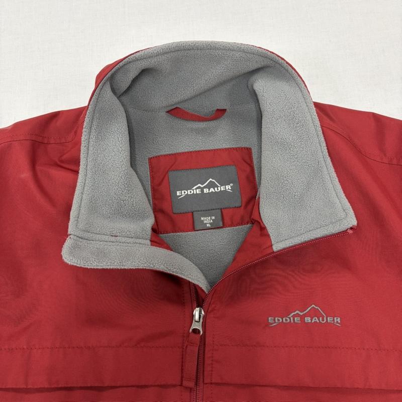 エディーバウアー Eddie Bauer ジャケット、上着 ジャンパー、ブルゾン 00s ナイロン ジャケット フリースライナー ロゴ 刺繍 ジップアップ OLD ヴィンテージ XL ワンポイント X ロゴ、文字 X 刺繍 ボルドー / ボルドー / X 灰 / グレー / gray メンズ USED 古着 中古 50166862