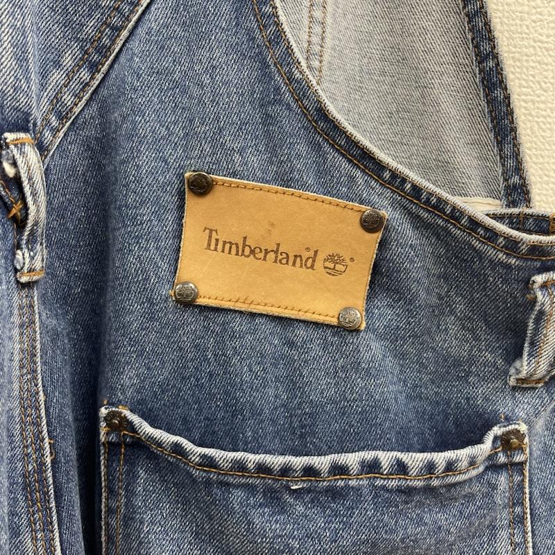 ティンバーランド Timberland サロペット・オーバーオール サロペット、オーバーオール ロゴ レザー パッチ デニム オーバーオール サロペット L インディゴ / インディゴ / Indigo メンズ USED 古着 中古 50166863