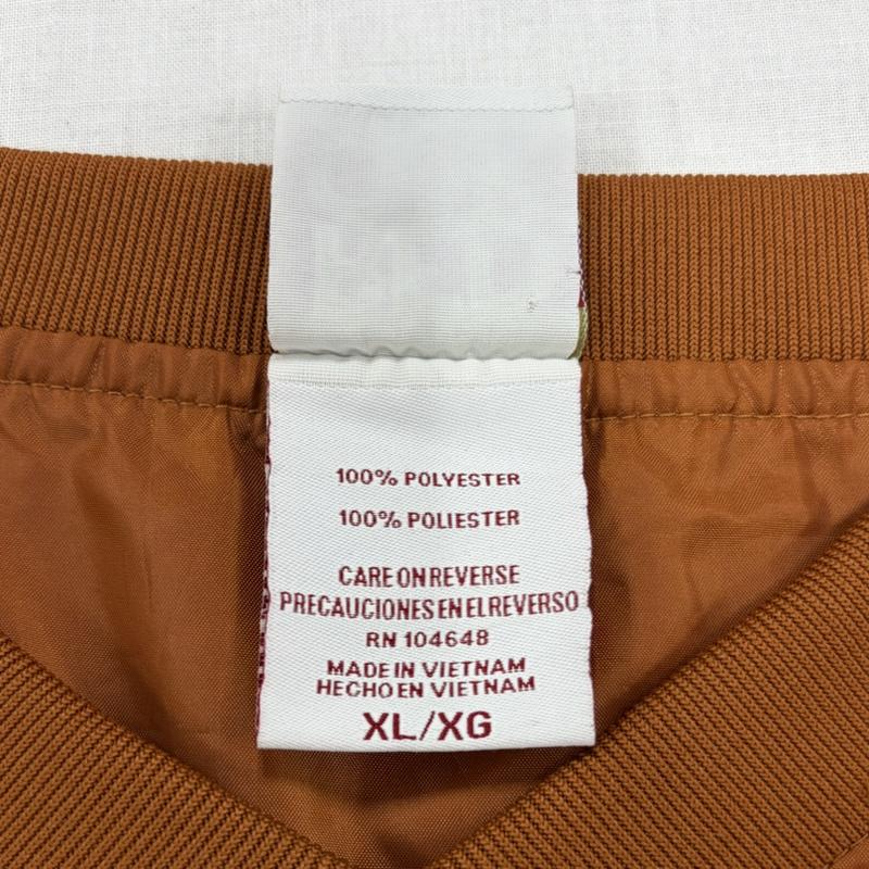 ヴィンテージ VINTAGE トレーナー 長袖 RED OAK テキサス TEXAS カレッジロゴ プリント ナイロン プルオーバー Vネック XL ロゴ、文字 X プリント キャメル / キャメル / X 白 / ホワイト / white メンズ USED 古着 中古 50166870