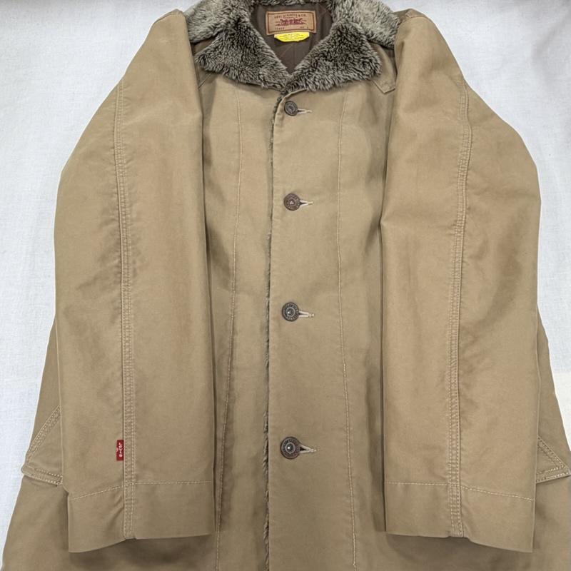 リーバイス Levi s ジャケット、上着 ジャンパー、ブルゾン 襟ボア カバーオール 70810 ウエスタン ジャケット ブルゾン L 無地 ベージュ / ベージュ / beige X 茶 / ブラウン / brown メンズ USED 古着 中古 50166873