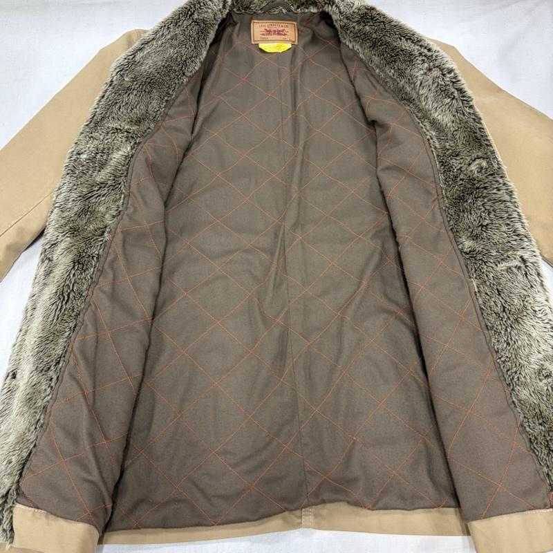 リーバイス Levi s ジャケット、上着 ジャンパー、ブルゾン 襟ボア カバーオール 70810 ウエスタン ジャケット ブルゾン L 無地 ベージュ / ベージュ / beige X 茶 / ブラウン / brown メンズ USED 古着 中古 50166873