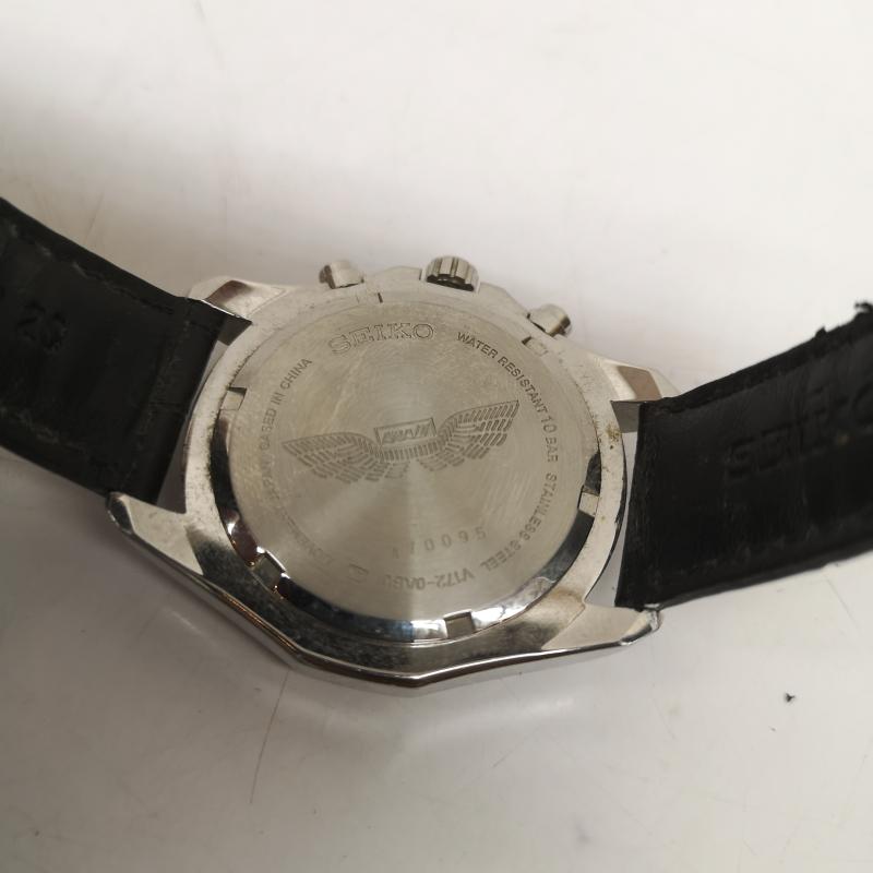 セイコー SEIKO 腕時計 アナログ（クォーツ式） ANA 機内限定 V172-0AB0 ソーラー アナログ 腕時計 - 黒 / ブラック / black メンズ USED 古着 中古 50166875