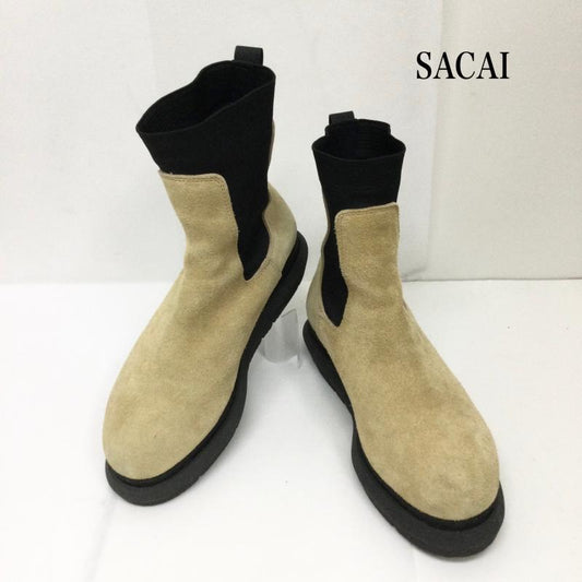 サカイ Sacai ブーツ ショートブーツ Sacai サイドゴアブーツ チェルシーブーツ 40 ベージュ 26.0cm ベージュ / ベージュ / beige メンズ USED 古着 中古 50166876