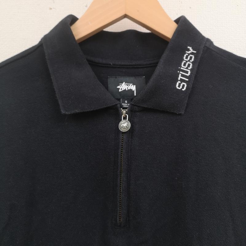 ステューシー STUSSY ポロシャツ 長袖 2019SS ラスタ ライオン 長袖 ハーフジップ ポロシャツ 1140127 S 黒 / ブラック / black メンズ USED 古着 中古 50166890