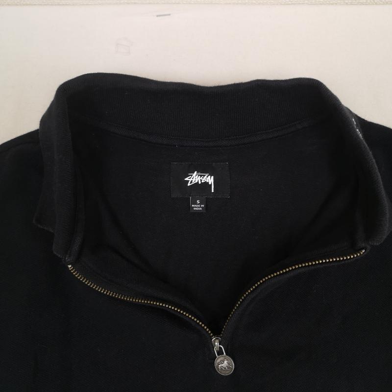 ステューシー STUSSY ポロシャツ 長袖 2019SS ラスタ ライオン 長袖 ハーフジップ ポロシャツ 1140127 S 黒 / ブラック / black メンズ USED 古着 中古 50166890