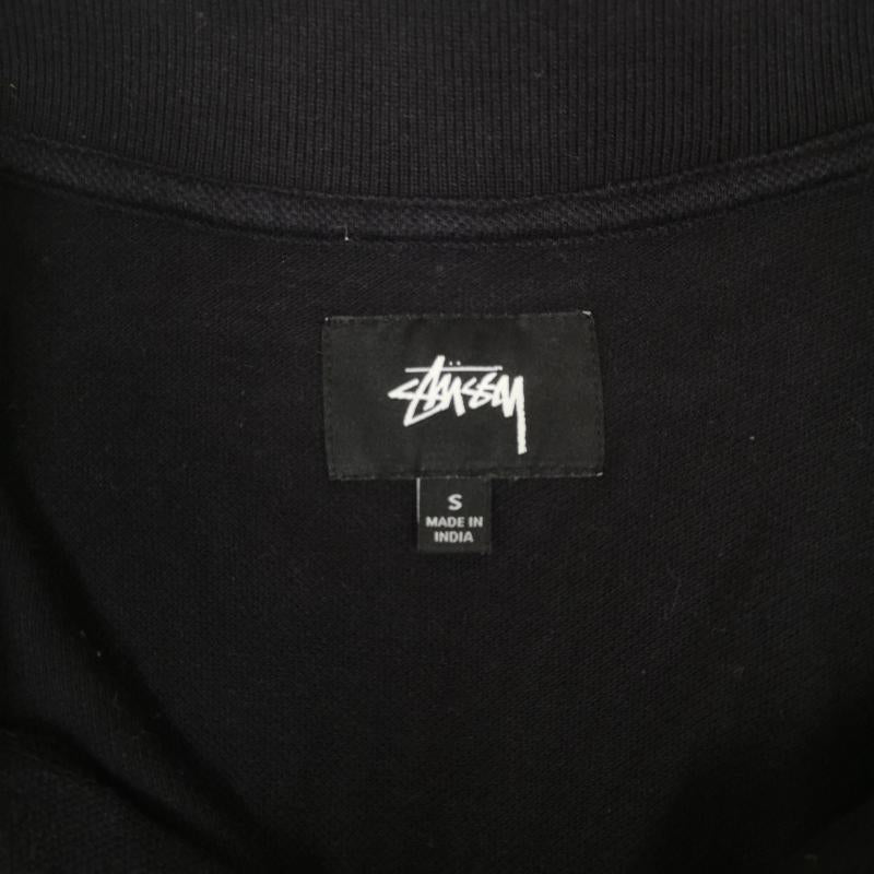 ステューシー STUSSY ポロシャツ 長袖 2019SS ラスタ ライオン 長袖 ハーフジップ ポロシャツ 1140127 S 黒 / ブラック / black メンズ USED 古着 中古 50166890