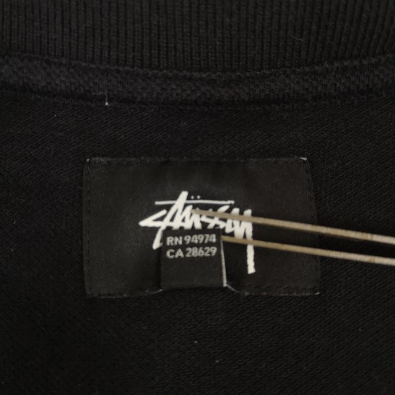 ステューシー STUSSY ポロシャツ 長袖 2019SS ラスタ ライオン 長袖 ハーフジップ ポロシャツ 1140127 S 黒 / ブラック / black メンズ USED 古着 中古 50166890