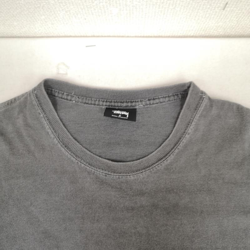 ステューシー STUSSY Tシャツ 半袖 メキシコ製 ピグメント ロゴパッチ 胸ポケット 半袖Tシャツ S/STEE S 灰 / グレー / gray メンズ USED 古着 中古 50166891