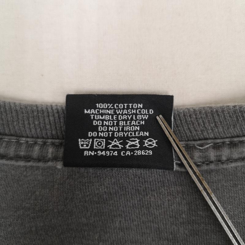 ステューシー STUSSY Tシャツ 半袖 メキシコ製 ピグメント ロゴパッチ 胸ポケット 半袖Tシャツ S/STEE S 灰 / グレー / gray メンズ USED 古着 中古 50166891