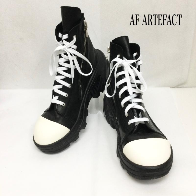 ＵＳＥＤ古着 USED/古着 スニーカー スニーカー A.F ARTEFACT Portaille サイドジップ レースアップ ハイカットスニーカー　VIBRAM 26.5cm 黒 / ブラック / black メンズ USED 古着 中古 50166896