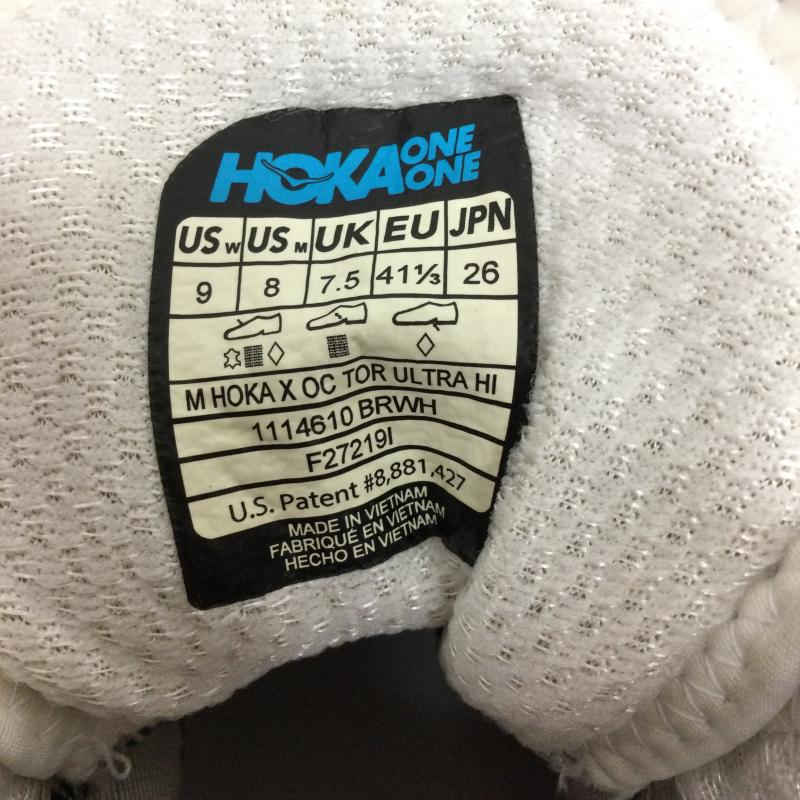 ホカ オネオネ HOKA ONEONE スニーカー スニーカー オープニングセレモニー　HOKA ONE ONE 1114610 BRWH　スニーカー　ハイカット 26.0cm 白 / ホワイト / white メンズ USED 古着 中古 50166897