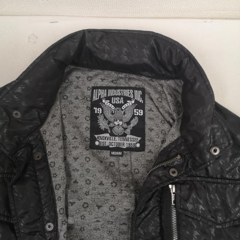 アルファ インダストリー Alpha Industries ジャケット、上着 ジャンパー、ブルゾン 米軍 M-65 ミリタリー ライトアウター フィールド ジャケット 20137 M 黒 / ブラック / black メンズ USED 古着 中古 50166902