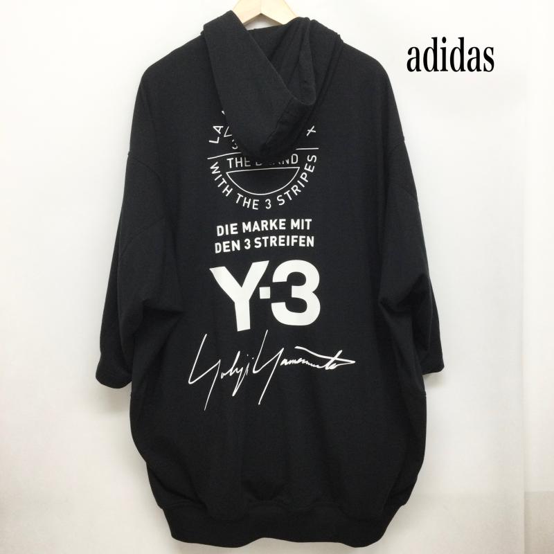 アディダス adidas パーカー 半袖 Y-3 adidas YOHJI YAMAMOTO ジップアップパーカー CY8437 XS ロゴ、文字 黒 / ブラック / black メンズ USED 古着 中古 50166904