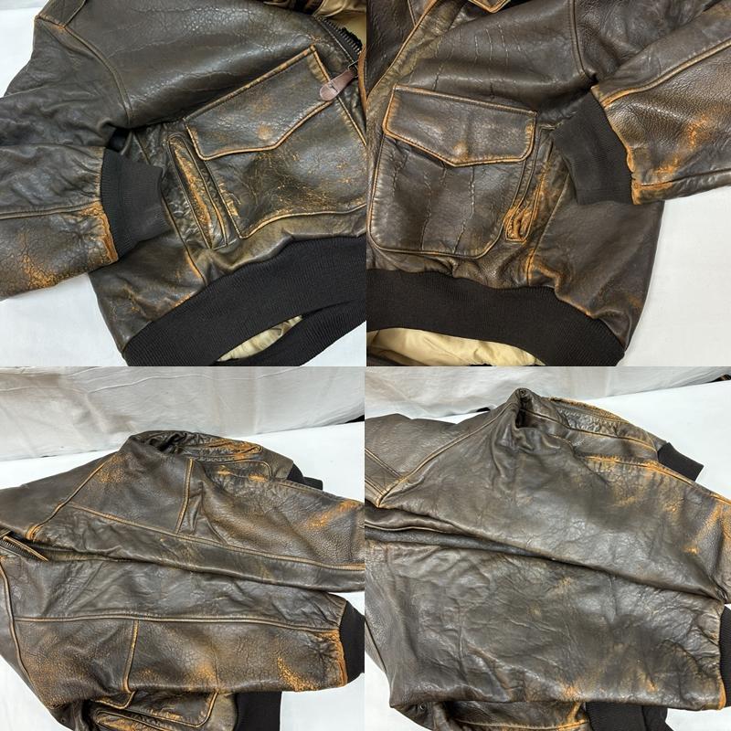 アヴィレックス AVIREX ジャケット、上着 レザージャケット 80年代 ビンテージ A-2 レザー フライト ジャケット 80s VINTAGE S メンズ USED 古着 中古 50166906