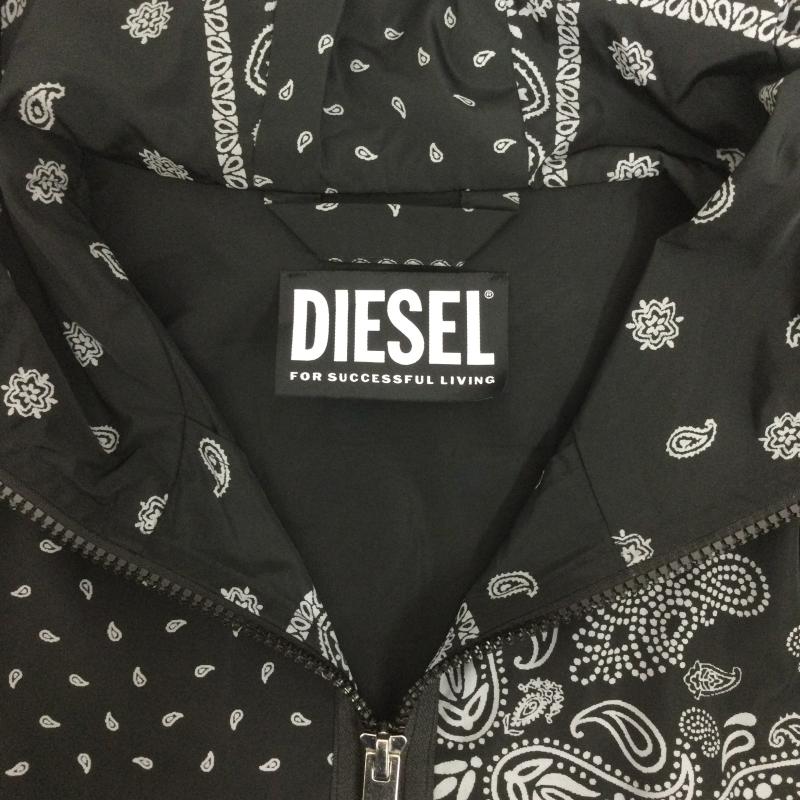 ディーゼル DIESEL ジャケット、上着 ジャンパー、ブルゾン DIESEL ディーゼル ROGIC GR8 パーカー ナイロン フード ジャケット ペイズリー柄 バンダナ M 総柄 黒 / ブラック / black メンズ USED 古着 中古 50166908