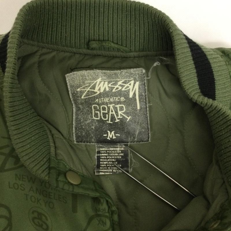 ステューシー STUSSY ジャケット、上着 ジャンパー、ブルゾン STUSSY GEAR ステューシー スタジャン スタジアム ジャケット ボンバージャケット M 総柄 緑 / グリーン / green メンズ USED 古着 中古 50166914