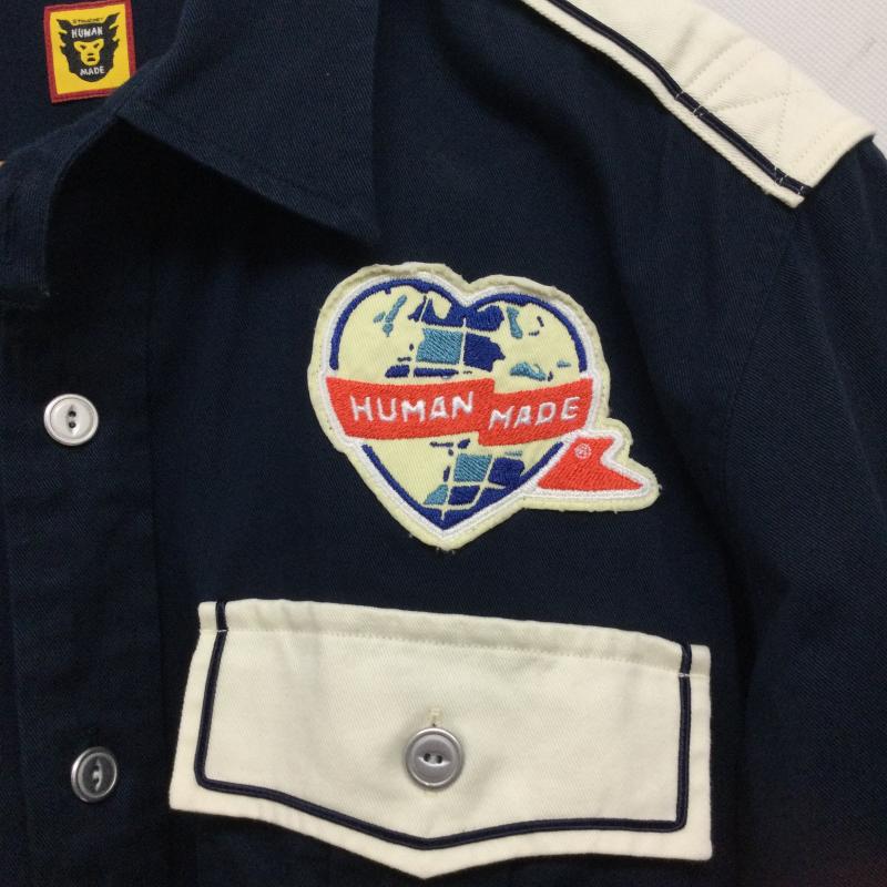 ヒューマンメード HUMAN MADE シャツ、ブラウス 長袖 human made ワークシャツ ワッペン XL ワンポイント 紺 / ネイビー / navy メンズ USED 古着 中古 50166918