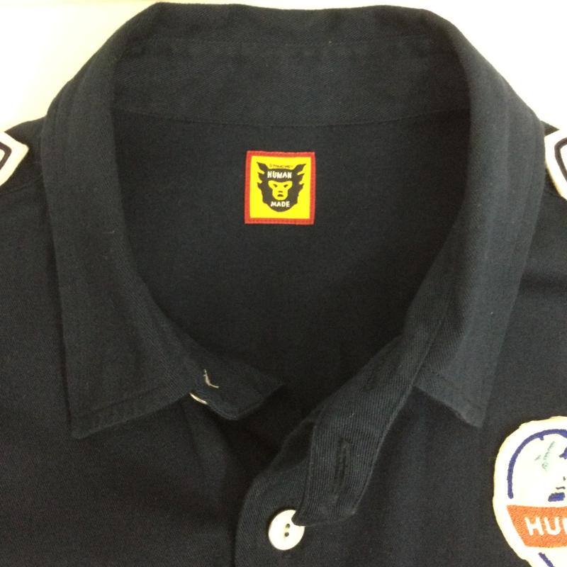 ヒューマンメード HUMAN MADE シャツ、ブラウス 長袖 human made ワークシャツ ワッペン XL ワンポイント 紺 / ネイビー / navy メンズ USED 古着 中古 50166918