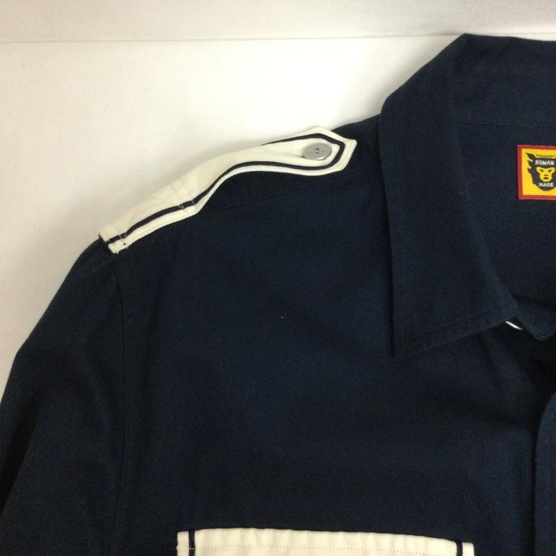 ヒューマンメード HUMAN MADE シャツ、ブラウス 長袖 human made ワークシャツ ワッペン XL ワンポイント 紺 / ネイビー / navy メンズ USED 古着 中古 50166918