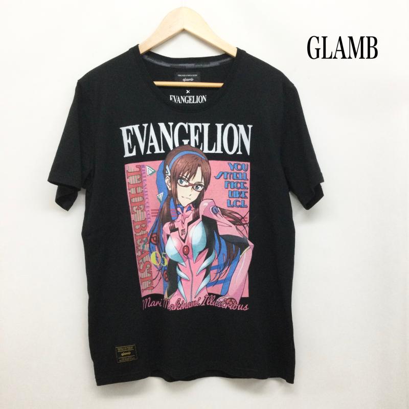 グラム glamb Tシャツ 半袖 glamb  EVANGELION マリ Tシャツ 2 プリント 黒 / ブラック / black メンズ USED 古着 中古 50166922