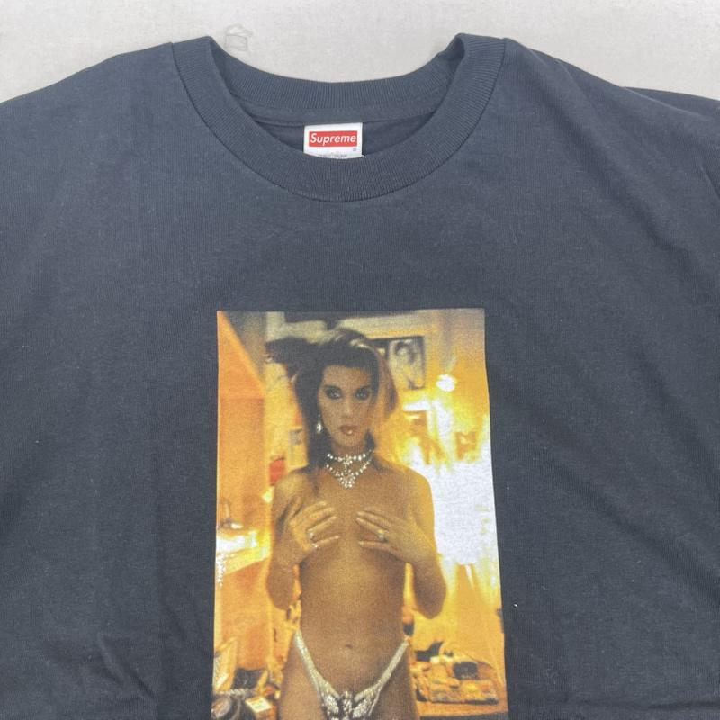 シュプリーム Supreme Tシャツ 半袖 USA製 18ss Nan Goldin Kim in Rhinestone Tee プリント Tシャツ M 黒 / ブラック / black メンズ USED 古着 中古 50166927