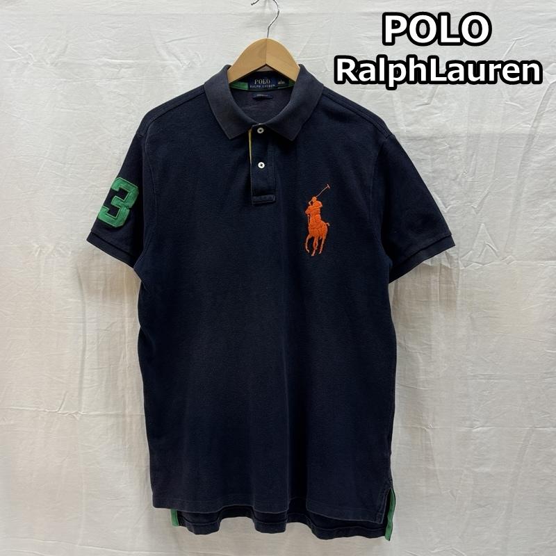 ポロラルフローレン POLO RALPH LAUREN ポロシャツ 半袖 ビッグポニー ナンバリング3 鹿の子 半袖 ポロシャツ L メンズ USED 古着 中古 50166928