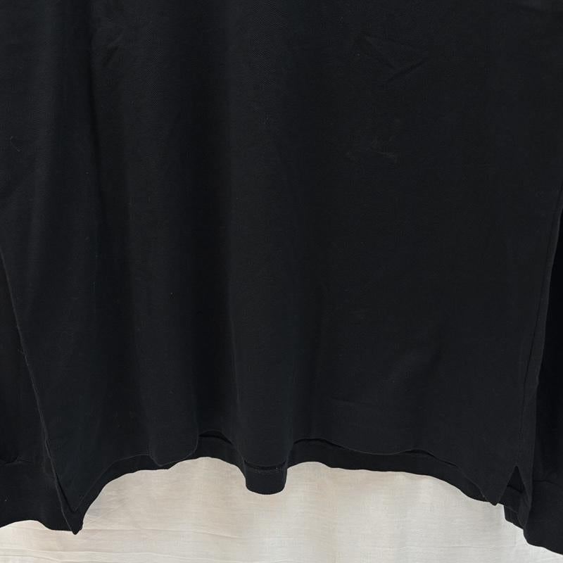 ポロラルフローレン POLO RALPH LAUREN ポロシャツ 長袖 SLIM FIT ポニー ロゴ 鹿の子 長袖 ポロシャツ XL 黒 / ブラック / black メンズ USED 古着 中古 50166931