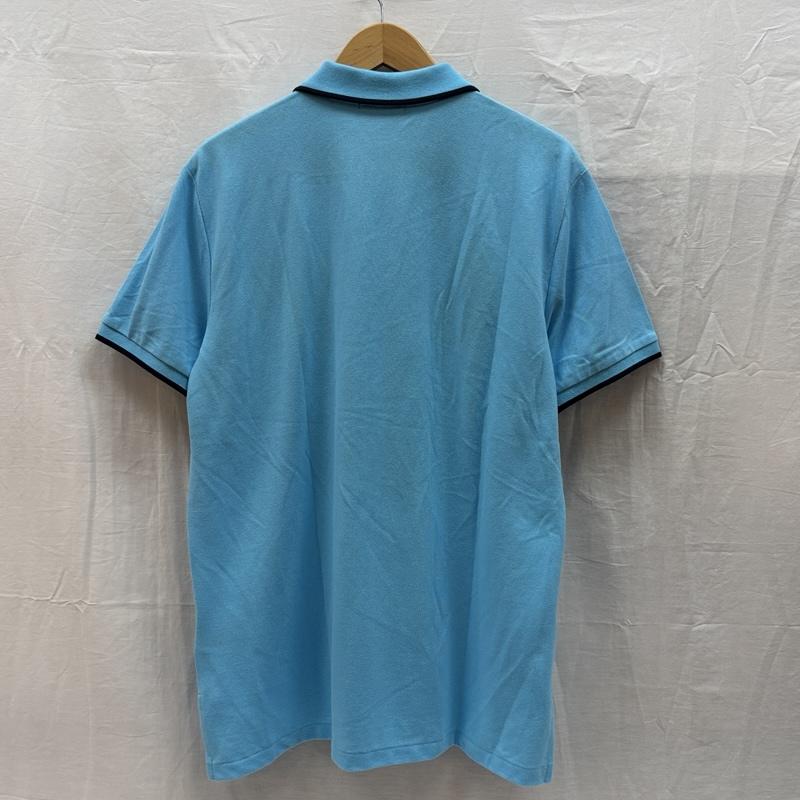 ポロラルフローレン POLO RALPH LAUREN ポロシャツ 半袖 ビッグポニー エンブレム ロゴ 鹿の子 半袖 ポロシャツ L 水色 / ライトブルー / メンズ USED 古着 中古 50166932