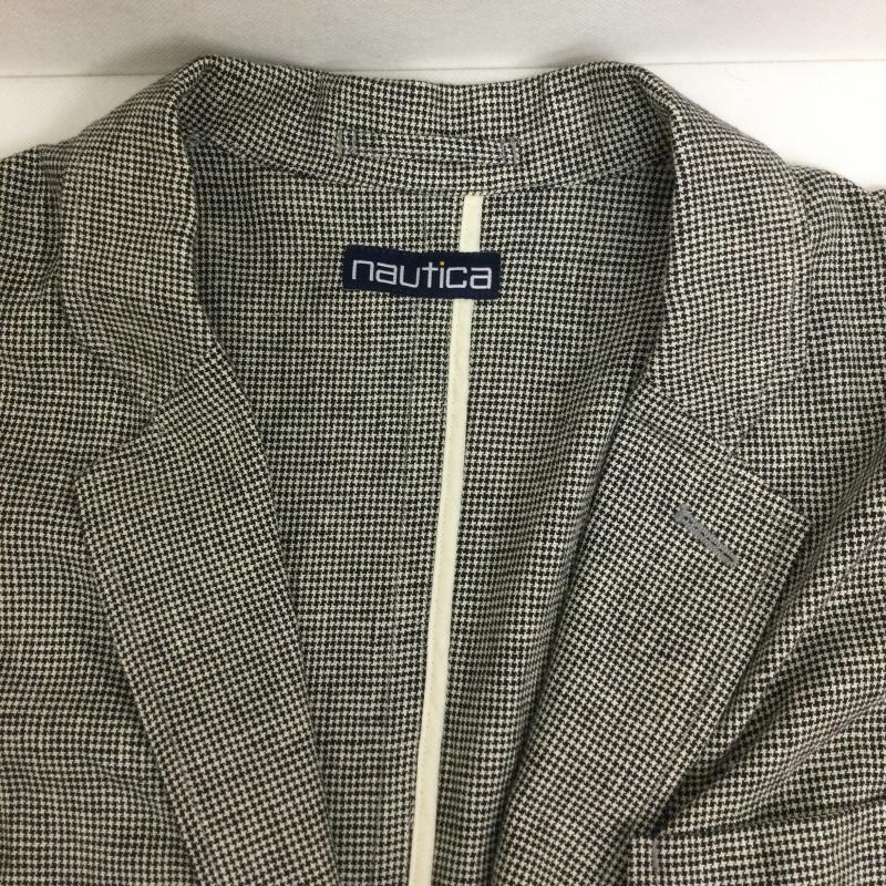 ノーティカ NAUTICA ジャケット、上着 ジャケット、ブレザー nautica 261-1541 レーヨン　麻　テーラードジャケット M 千鳥格子 灰 / グレー / gray メンズ USED 古着 中古 50166934
