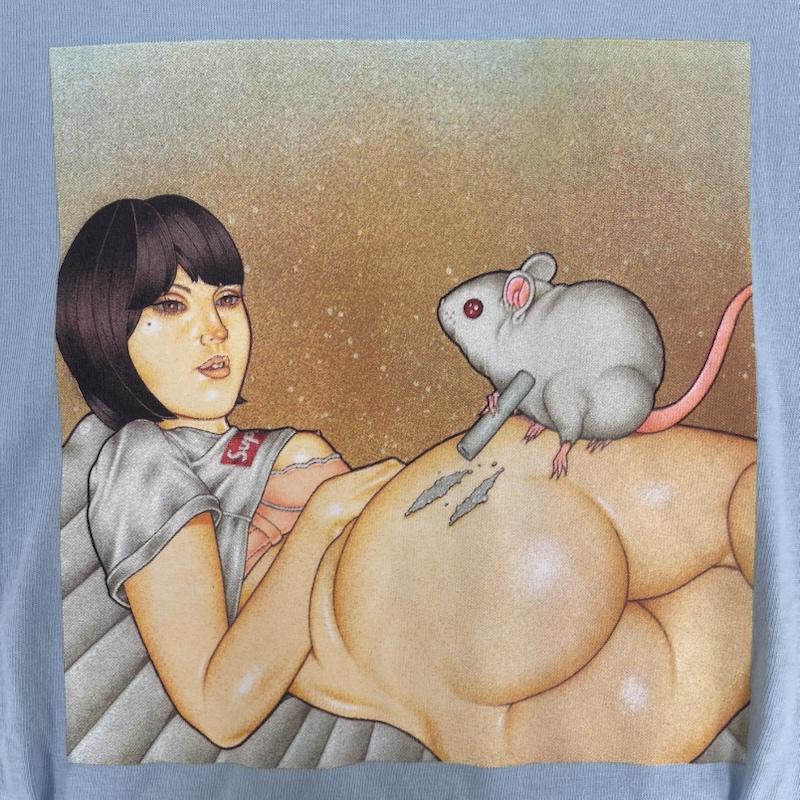 シュプリーム Supreme Tシャツ 半袖 John John Jesse コラボ Mouse Tee グラフィック プリント Tシャツ M 水色 / ライトブルー / メンズ USED 古着 中古 50166935