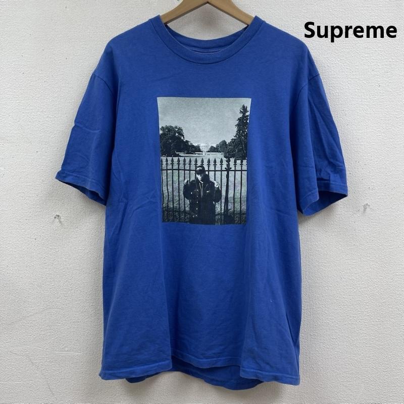 シュプリーム Supreme Tシャツ 半袖 18ss UNDERCOVER × Public Enemy コラボ White House Tee プリント Tシャツ L 青 / ブルー / blue メンズ USED 古着 中古 50166939