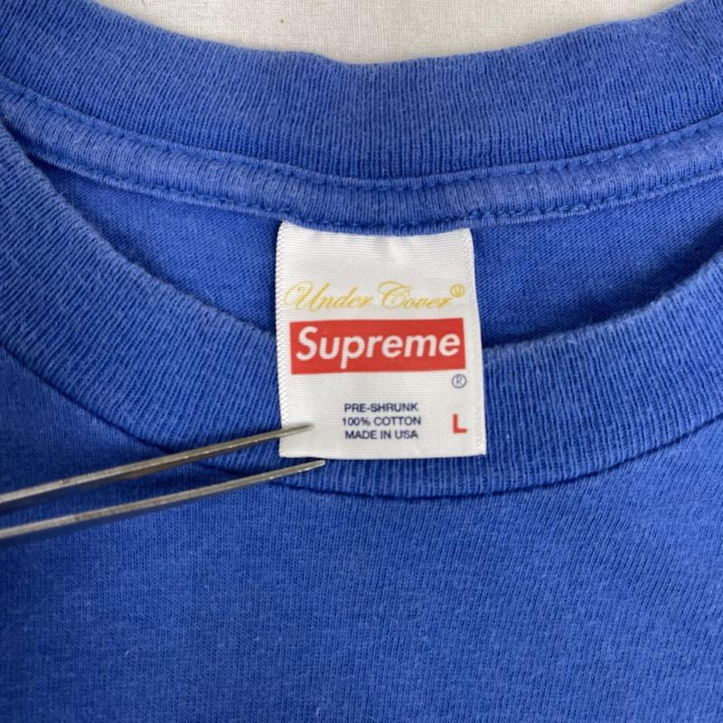 シュプリーム Supreme Tシャツ 半袖 18ss UNDERCOVER × Public Enemy コラボ White House Tee プリント Tシャツ L 青 / ブルー / blue メンズ USED 古着 中古 50166939