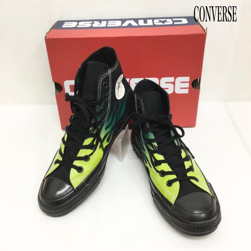 コンバース CONVERSE スニーカー スニーカー ALL STAR AGED IGNT HI ファイアー　フレイム　ハイカット 26.0cm 黒 / ブラック / black X 緑 / グリーン / green メンズ USED 古着 中古 50166941