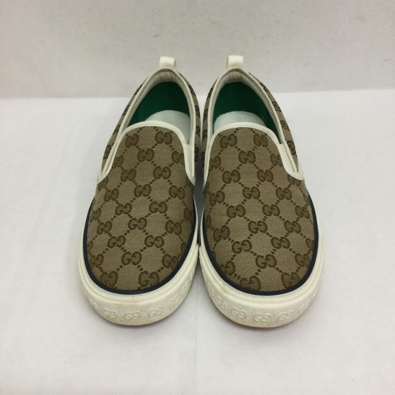 グッチ GUCCI スニーカー スニーカー GUCCI TENNIS 1977 GGキャンバス スリッポン 23.0cm 総柄 ベージュ / ベージュ / beige レディース USED 古着 中古 50166945