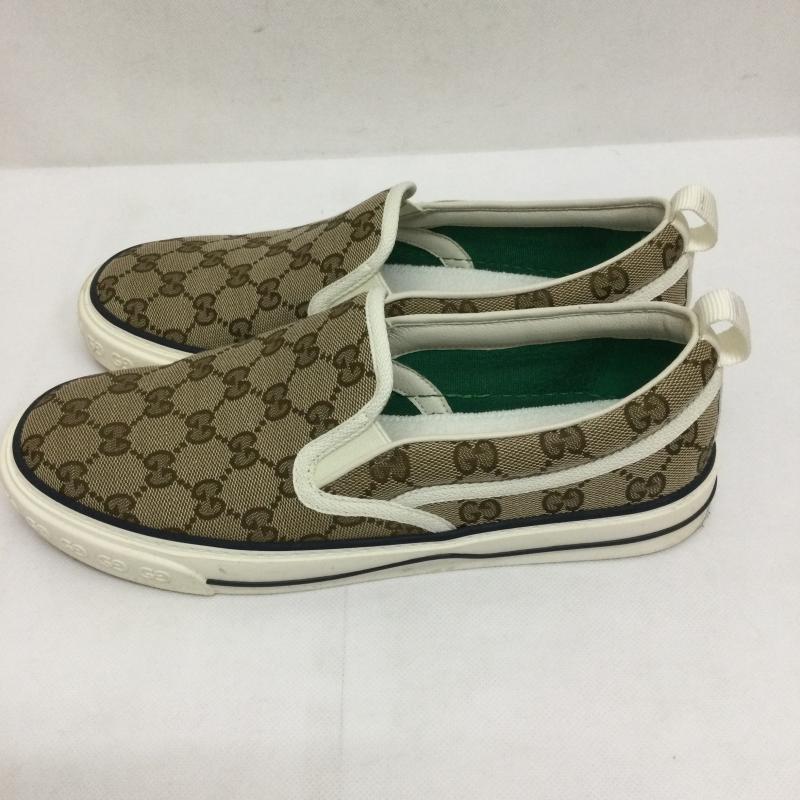 グッチ GUCCI スニーカー スニーカー GUCCI TENNIS 1977 GGキャンバス スリッポン 23.0cm 総柄 ベージュ / ベージュ / beige レディース USED 古着 中古 50166945