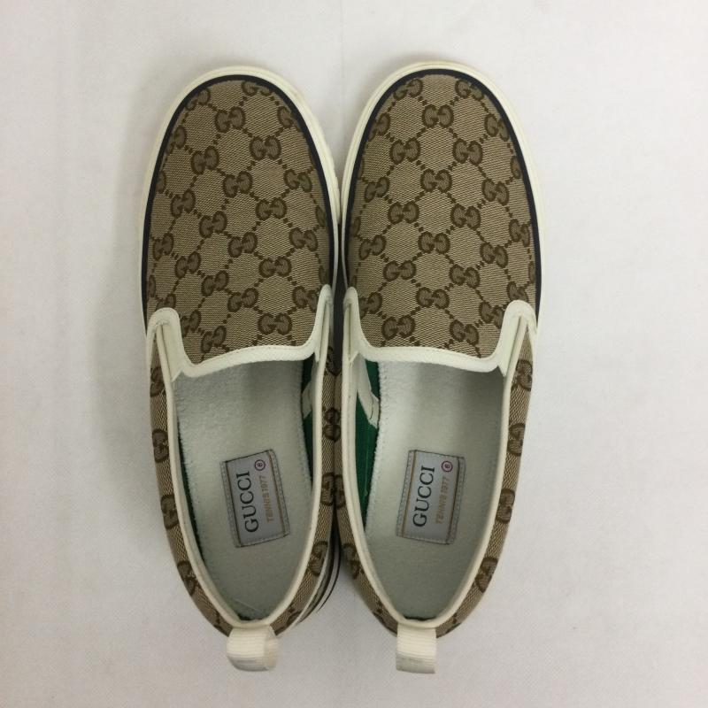 グッチ GUCCI スニーカー スニーカー GUCCI TENNIS 1977 GGキャンバス スリッポン 23.0cm 総柄 ベージュ / ベージュ / beige レディース USED 古着 中古 50166945