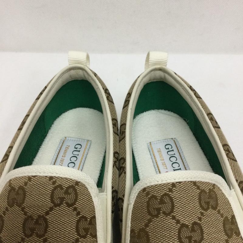 グッチ GUCCI スニーカー スニーカー GUCCI TENNIS 1977 GGキャンバス スリッポン 23.0cm 総柄 ベージュ / ベージュ / beige レディース USED 古着 中古 50166945