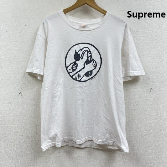 シュプリーム Supreme Tシャツ 半袖 USA製 18ss Molotov Tee モロトフ カクテル グラフィック プリント Tシャツ カットソー M 白 / ホワイト / white メンズ USED 古着 中古 50166948