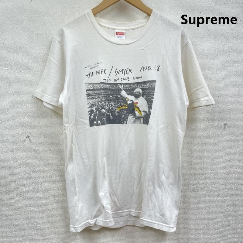 シュプリーム Supreme Tシャツ 半袖 USA製 16aw ANTIHERO Pope Tee コラボ ローマ教皇 フォト プリント Tシャツ カットソー M 白 / ホワイト / white メンズ USED 古着 中古 50166959