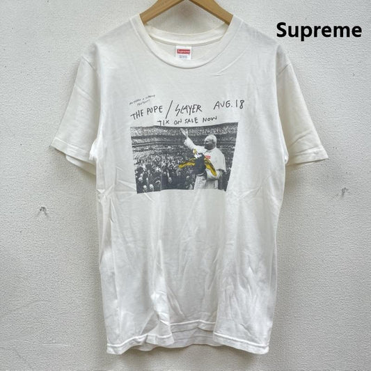 シュプリーム Supreme Tシャツ 半袖 USA製 16aw ANTIHERO Pope Tee コラボ ローマ教皇 フォト プリント Tシャツ カットソー M 白 / ホワイト / white メンズ USED 古着 中古 50166959