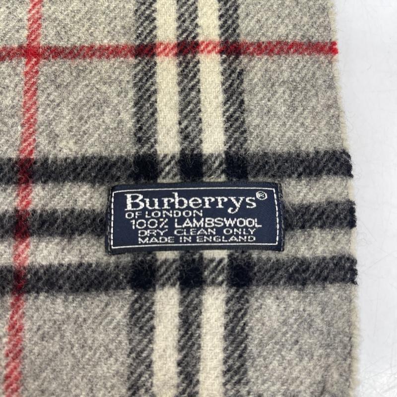バーバリー BURBERRY マフラー マフラー ノバチェック ウール マフラー イングランド製 - 灰 / グレー / gray メンズ USED 古着 中古 50166962