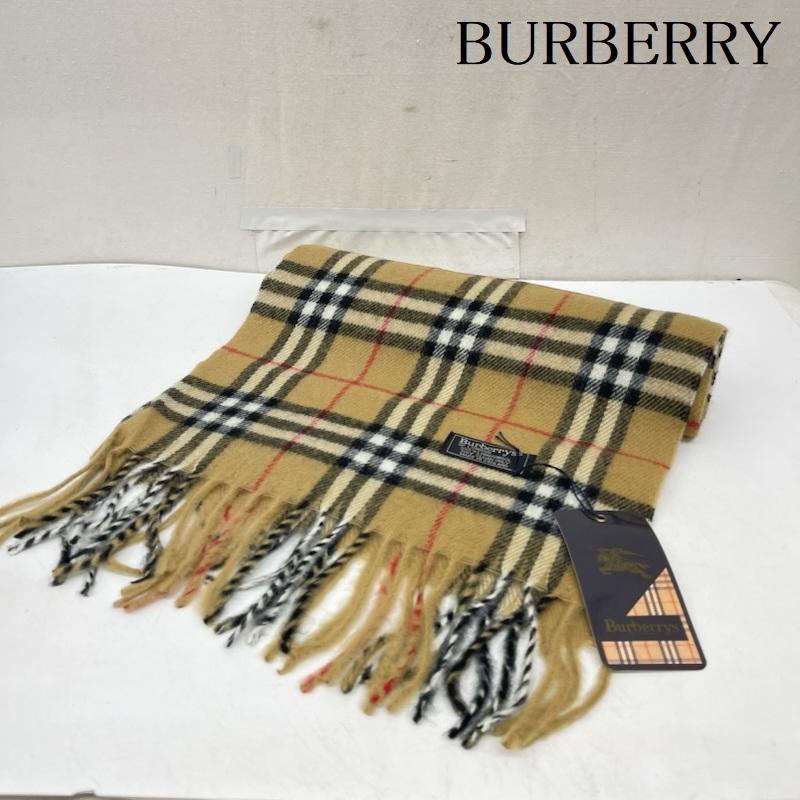 バーバリー BURBERRY マフラー マフラー カシミヤ カシミア 100％ ノバチェック マフラー イングランド製 - ベージュ / ベージュ / beige レディース USED 古着 中古 50166965