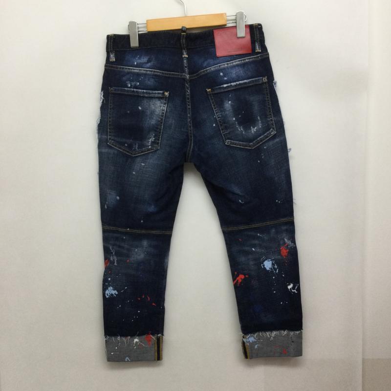 ディースクエアード2 DSQUARED2 パンツ デニム、ジーンズ dsquared2 デニム 再構築　ダメージ　ペンキ加工 44 インディゴ / インディゴ / Indigo メンズ USED 古着 中古 50166966