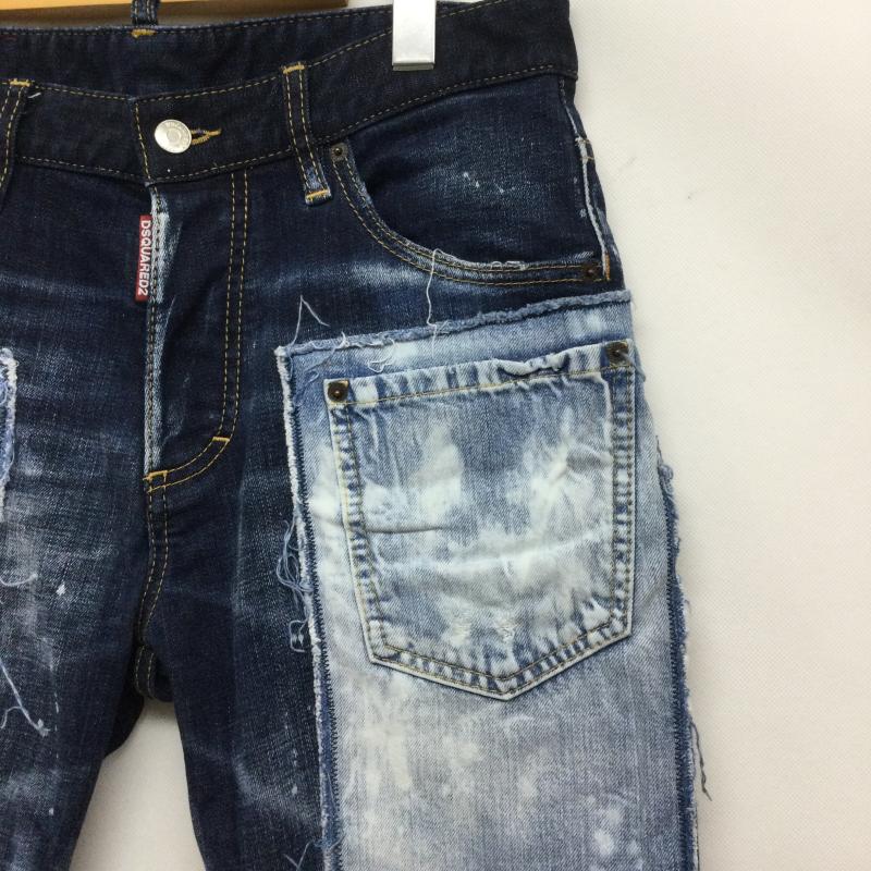 ディースクエアード2 DSQUARED2 パンツ デニム、ジーンズ dsquared2 デニム 再構築　ダメージ　ペンキ加工 44 インディゴ / インディゴ / Indigo メンズ USED 古着 中古 50166966