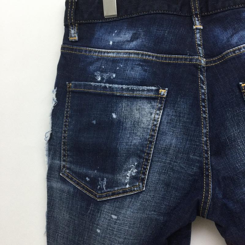 ディースクエアード2 DSQUARED2 パンツ デニム、ジーンズ dsquared2 デニム 再構築　ダメージ　ペンキ加工 44 インディゴ / インディゴ / Indigo メンズ USED 古着 中古 50166966