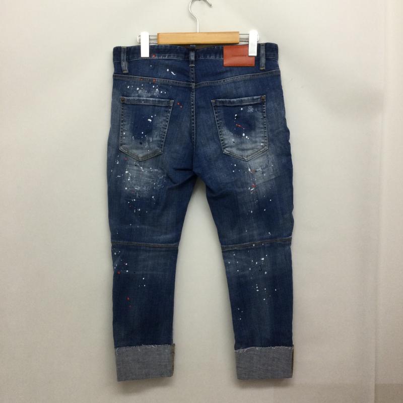 ディースクエアード2 DSQUARED2 パンツ デニム、ジーンズ dsquared2 デニム ダメージ　ペンキ加工 44 インディゴ / インディゴ / Indigo メンズ USED 古着 中古 50166967