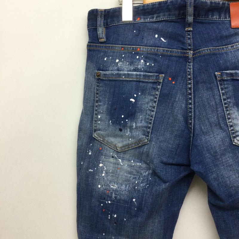 ディースクエアード2 DSQUARED2 パンツ デニム、ジーンズ dsquared2 デニム ダメージ　ペンキ加工 44 インディゴ / インディゴ / Indigo メンズ USED 古着 中古 50166967