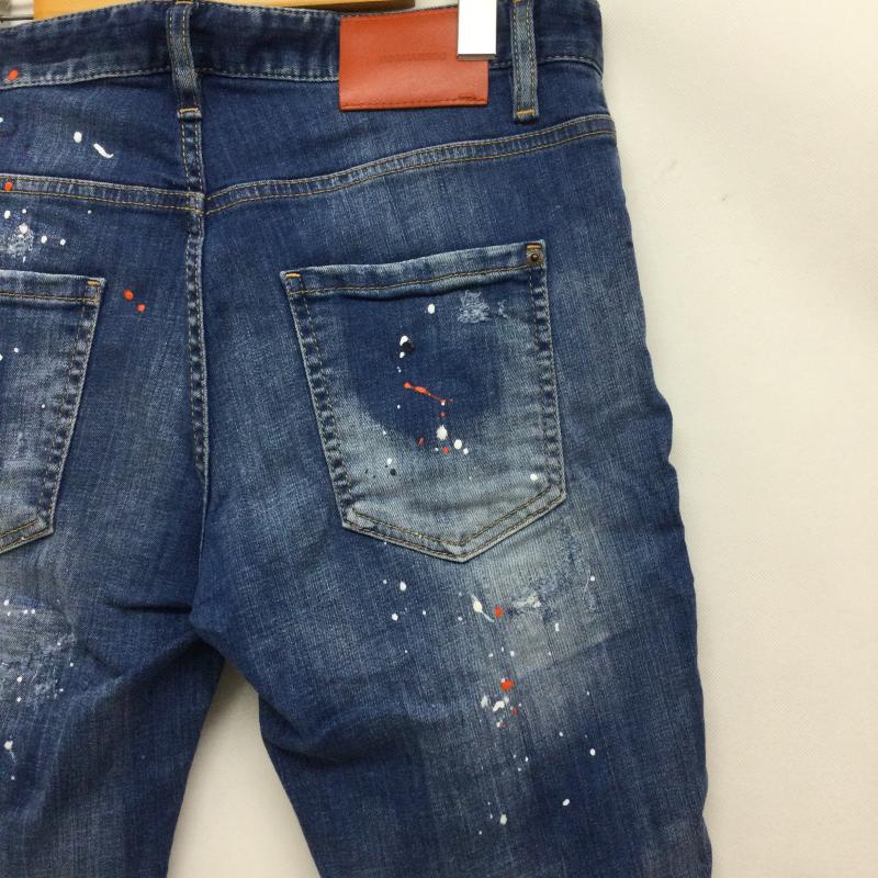 ディースクエアード2 DSQUARED2 パンツ デニム、ジーンズ dsquared2 デニム ダメージ　ペンキ加工 44 インディゴ / インディゴ / Indigo メンズ USED 古着 中古 50166967